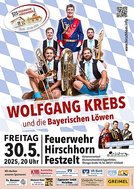 Banner Kabarettabend mit Wolfgang Krebs und den Bayerischen Löwen