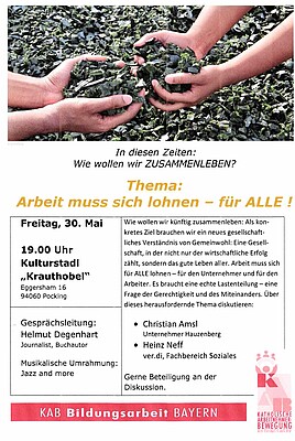 Banner Thema: Arbeit muss sich lohnen – für ALLE !