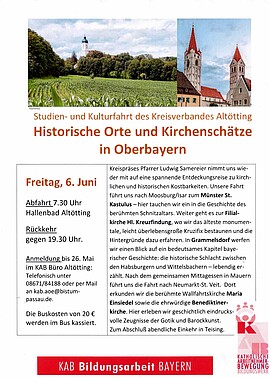 Banner Historische Orte und Kirchenschätze in Oberbayern