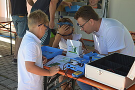 Banner Technikspaß auf dem Auffahrtsmarkt in Arnstorf