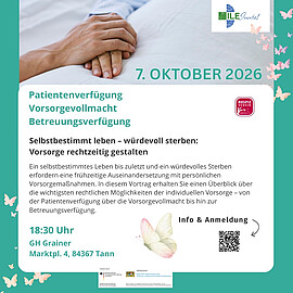 Banner Patientenverfügung, Vorsorgevollmacht & Betreuungsverfügung