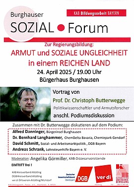 Banner ARMUT und SOZIALE UNGLEICHHEIT in einem REICHEN LAND