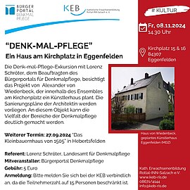 Banner "Denk-mal-Pflege": Ein Haus am Kirchplatz in Eggenfelden